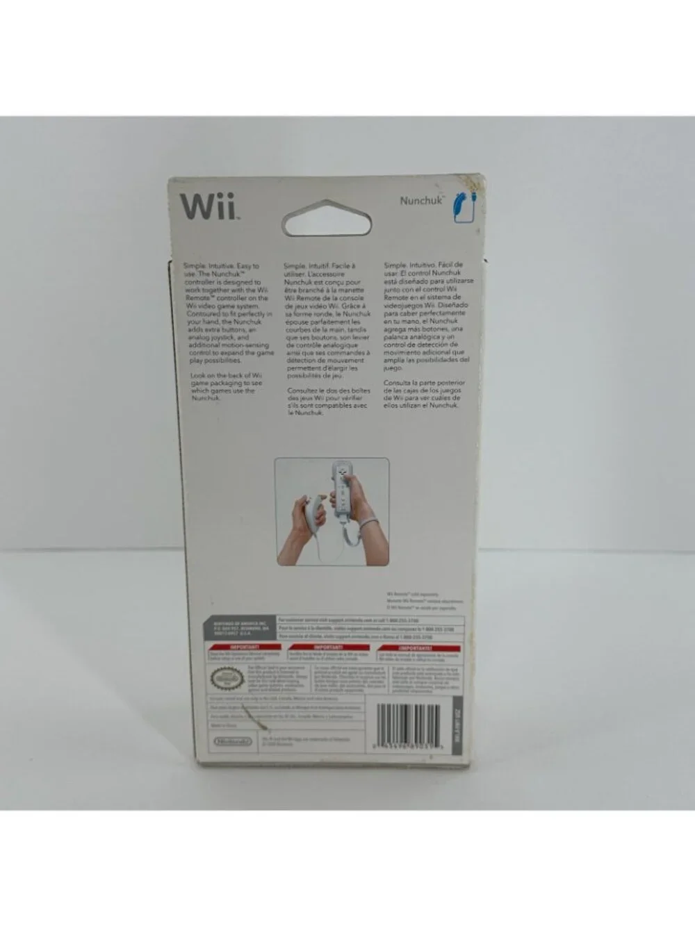 Nintendo Wii Nunchuk Controller RVL-004 White OEM Official New Sealed Box